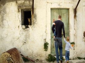 Father and sons walking christian wallpaper, christian background