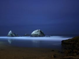 Night beach christian wallpaper, christian background