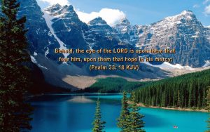 Psalm 33:18 – Merciful Lord Wallpaper