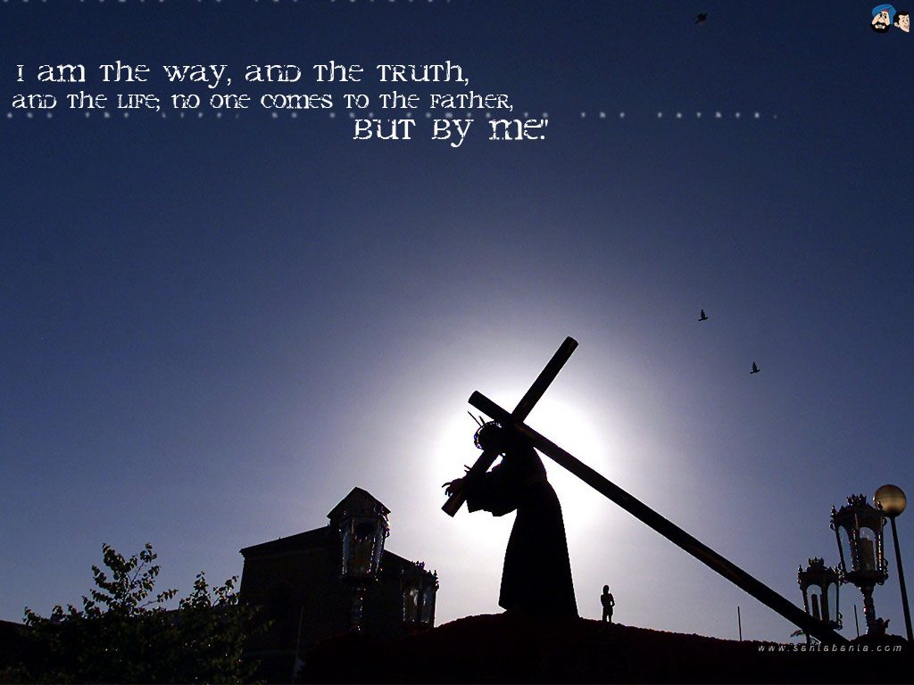 John 14:6 – Through Jesus christian wallpaper free download. Use on PC, Mac, Android, iPhone or any device you like.