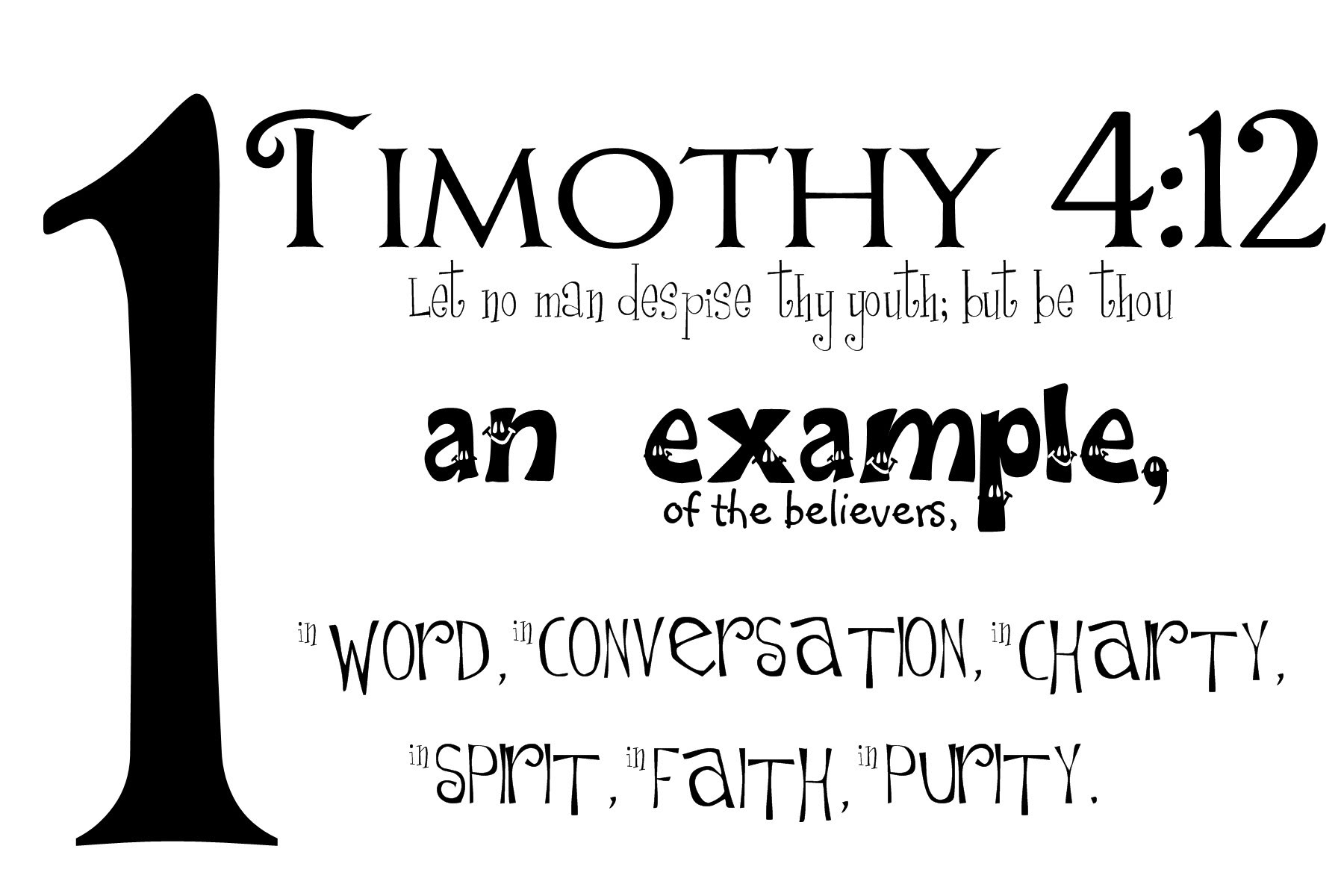 1 Timothy 412 Be an Example of the Believers Wallpaper