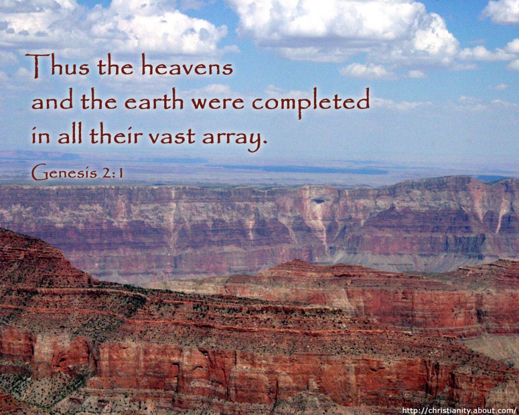 Genesis 2:1 – Heavens And Earth christian wallpaper free download. Use on PC, Mac, Android, iPhone or any device you like.