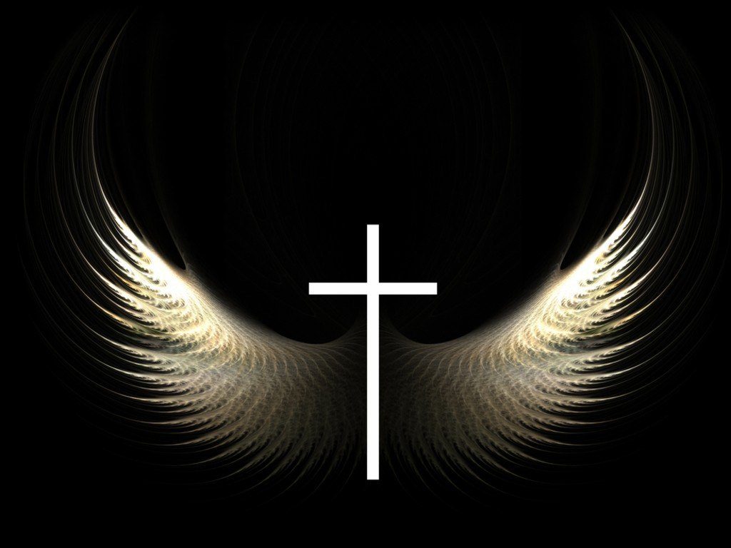 Christian Graphic: Cross and Wings christian wallpaper free download. Use on PC, Mac, Android, iPhone or any device you like.