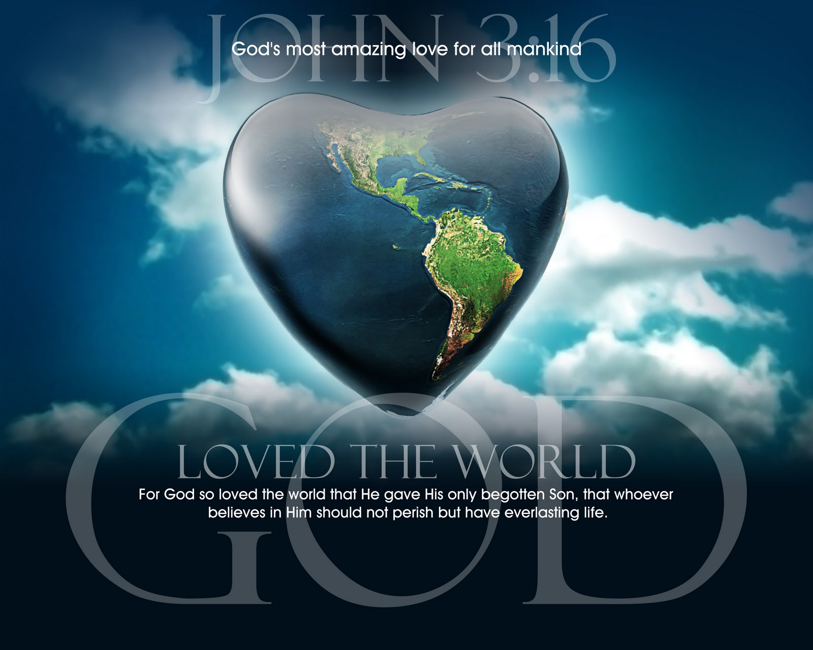 John 3:16 - God is Love Wallpaper - Christian Wallpapers 