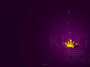 Christian Graphic: King of Kings Violet Background Wallpaper