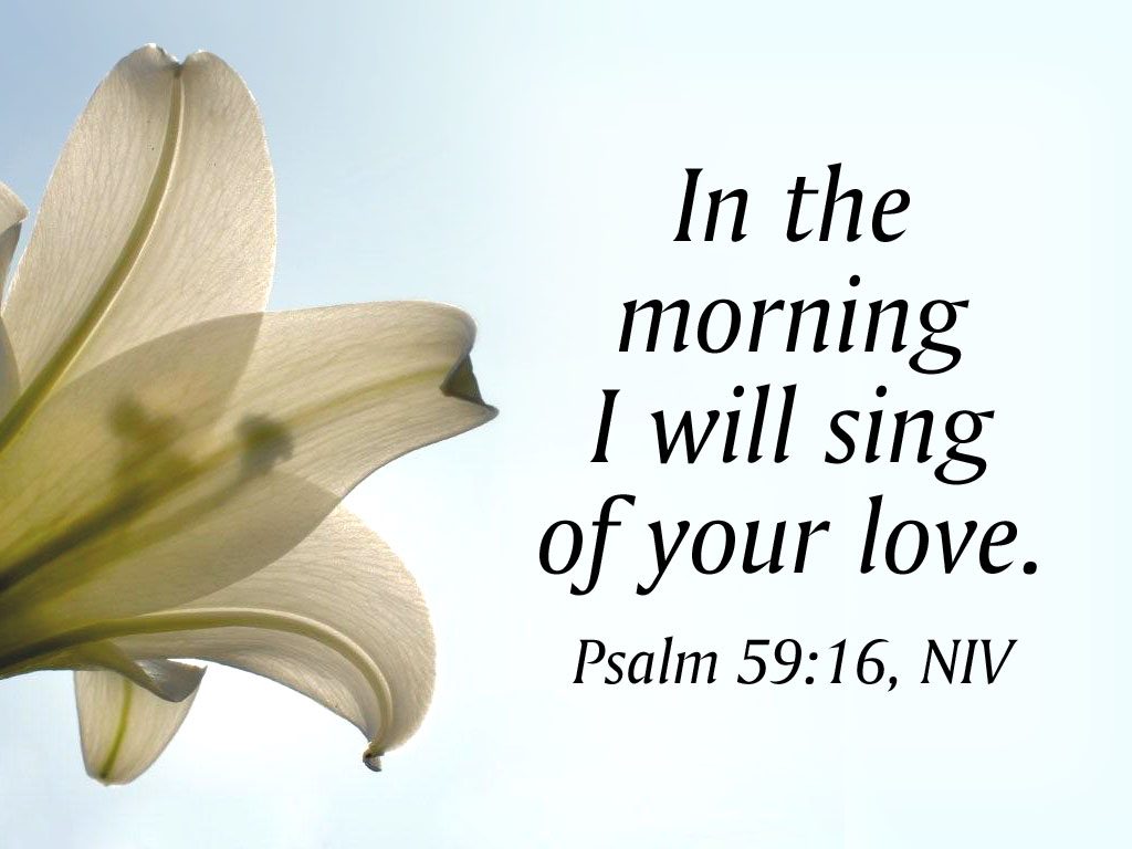 Psalm 59:16 – Strength And Love christian wallpaper free download. Use on PC, Mac, Android, iPhone or any device you like.