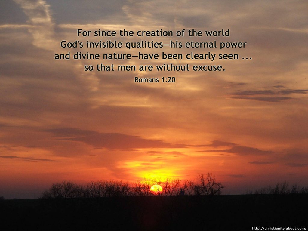 Romans 1:20 – God’s Invisible Qualities christian wallpaper free download. Use on PC, Mac, Android, iPhone or any device you like.