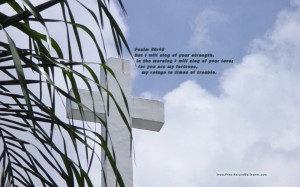 Psalm 59:16 – Fortress And Refuge Wallpaper