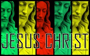 Jesus Christ Spectrum Of Colors Wallpaper