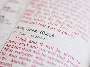 Matthew 7:7 – Ask, Seek, Knock Wallpaper