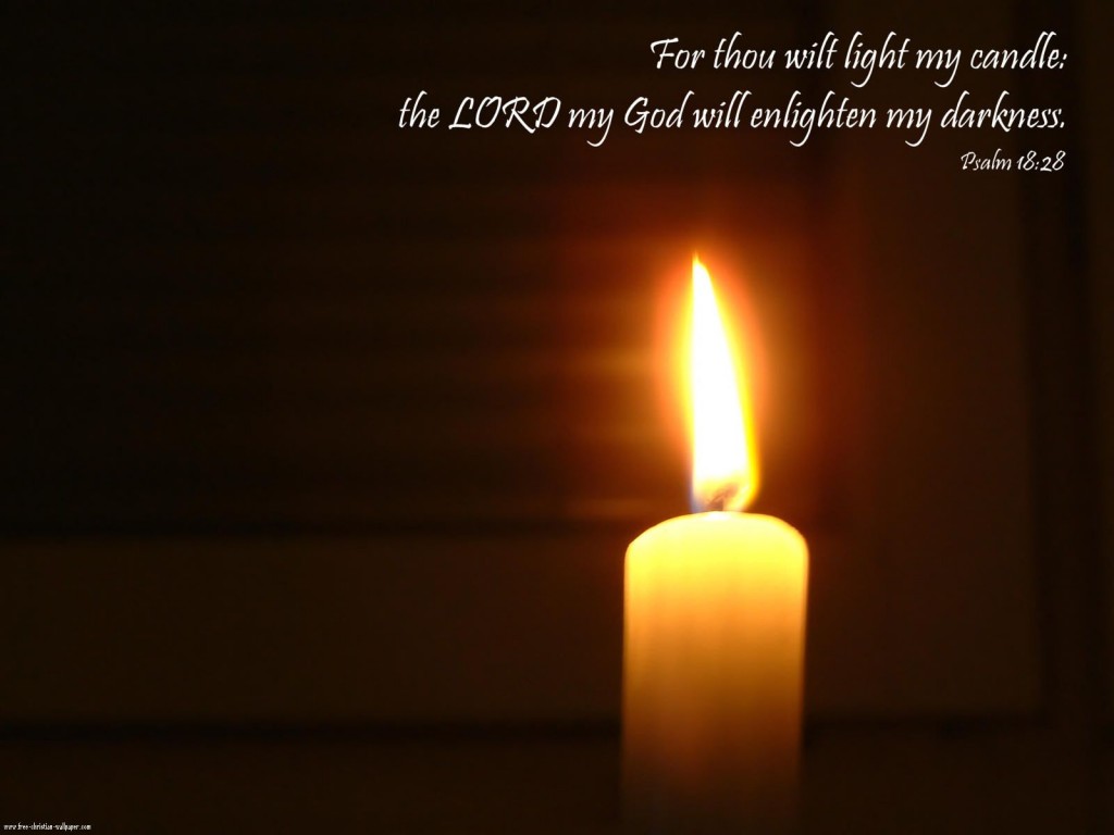 Psalm 18:28 – The LORD Will Light My Darkness christian wallpaper free download. Use on PC, Mac, Android, iPhone or any device you like.