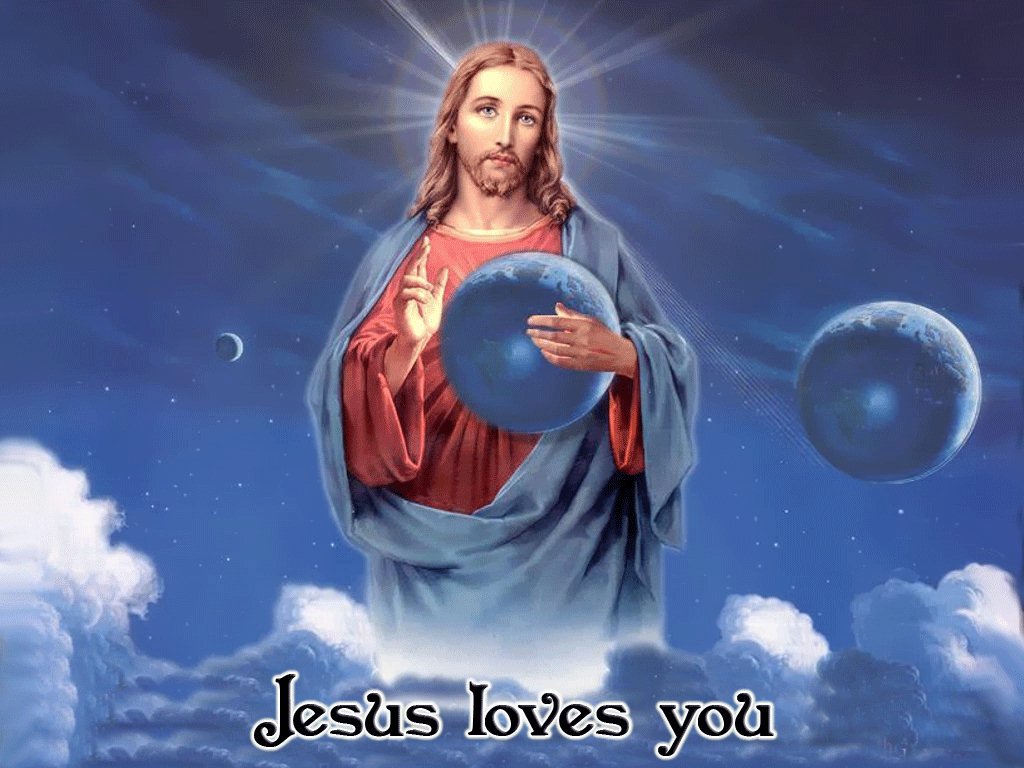 Jesus Loves You – The World Is In His Hands christian wallpaper free download. Use on PC, Mac, Android, iPhone or any device you like.