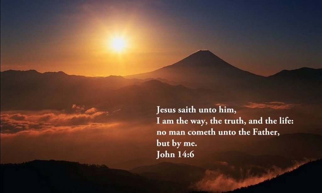 John 14:6 – Only Through Jesus christian wallpaper free download. Use on PC, Mac, Android, iPhone or any device you like.