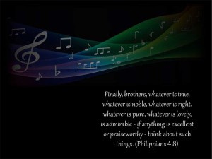 Philippians 4:8 – Think About Praiseworthy Things Wallpaper