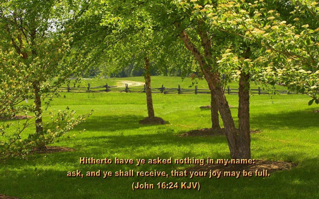 John 16:24  – Ask And You Will Receive christian wallpaper free download. Use on PC, Mac, Android, iPhone or any device you like.