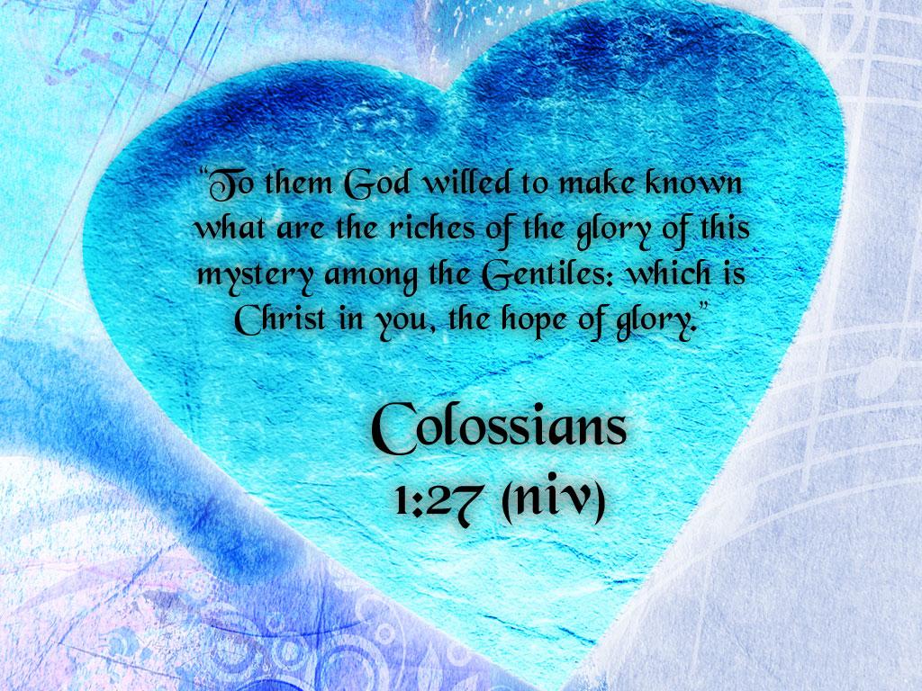 Colossians 1:27 – The Hope Of Glory christian wallpaper free download. Use on PC, Mac, Android, iPhone or any device you like.