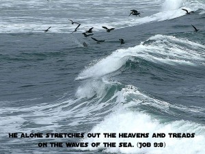 Job 9:8 – Heavens and the sea Wallpaper