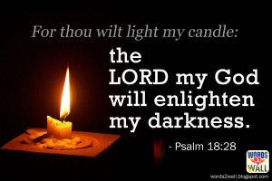 Psalm 18:28 – Darkness into Light Wallpaper