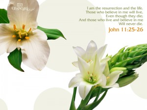 John 11:25-26 – The resurrection and The life Wallpaper