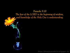 Proverbs 9:10 – Beginning of Wisdom Wallpaper