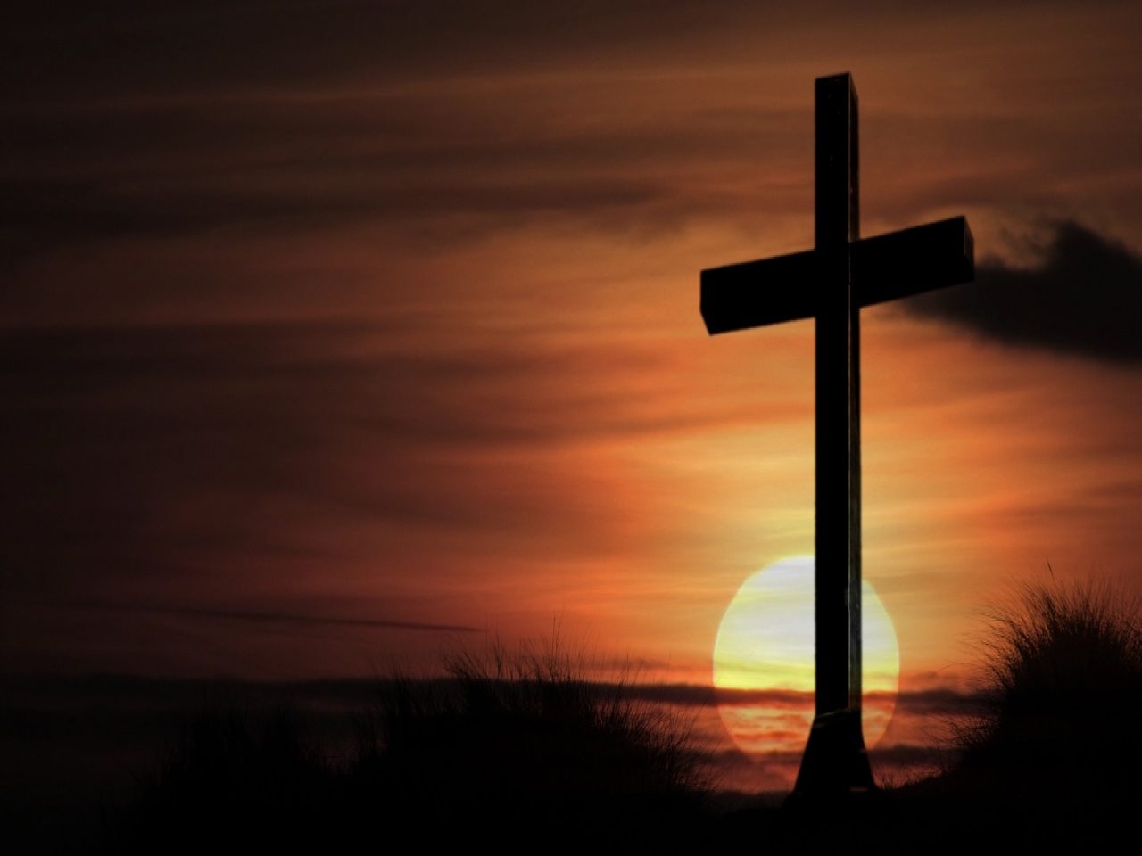Cross in Sunset Wallpaper Christian Wallpapers and