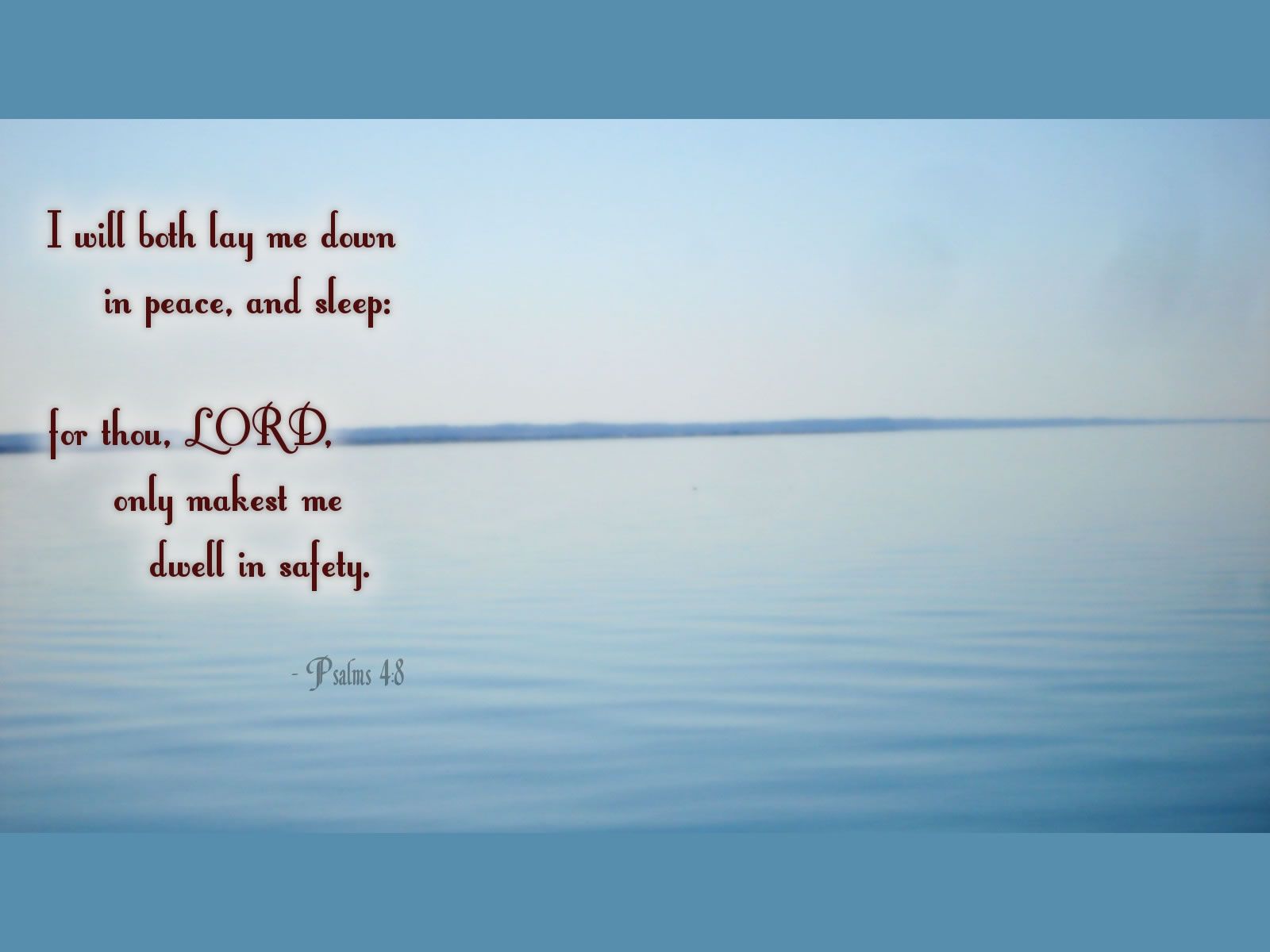 Psalms 4:8 Wallpaper - Christian Wallpapers and Backgrounds